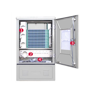FTTH ফ্লোর স্ট্যান্ডিং ক্যাবিনেট SM/MM ফাইবার অপটিক ওয়াল বক্স এক্সটার্নাল