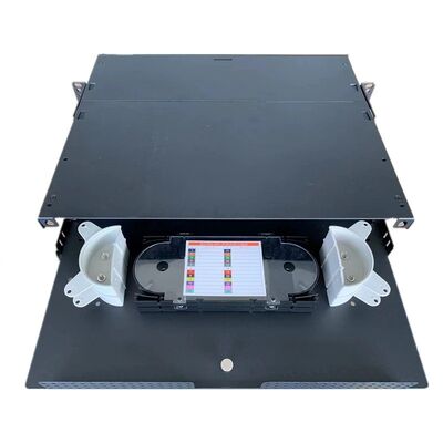 2U MPO MTP প্যাচ প্যানেল APC SC ডুপ্লেক্স ফাইবার এনক্লোজার র্যাক মাউন্ট