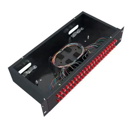 Fixed ODF Fiber Optic Distribution Panel 2U Rack Mounted Patch Panel