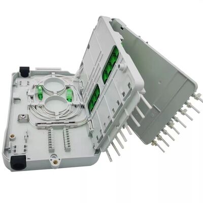 16 কোর স্প্লিটার FTTH ডিস্ট্রিবিউশন বক্স UPC / APC ওয়াল মাউন্ট হালকা ধূসর