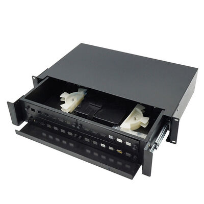ODF 24 পোর্ট ফাইবার অপটিক প্যাচ প্যানেল এনক্লোজার বক্স 24 কোর SC