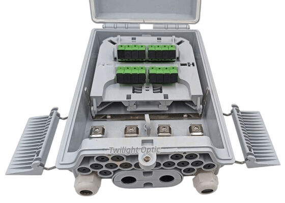 SM/MM ফাইবার অপটিক স্প্লিটার বক্স হালকা ধূসর 1x8 PLC স্প্লিটার