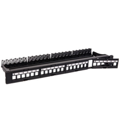 CAT5 CAT6 নেটওয়ার্ক প্যাচ প্যানেল UTP খালি আনলোড RJ45 24 পোর্ট প্যাচ প্যানেল