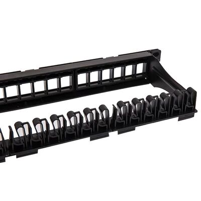 CAT5 CAT6 নেটওয়ার্ক প্যাচ প্যানেল UTP খালি আনলোড RJ45 24 পোর্ট প্যাচ প্যানেল