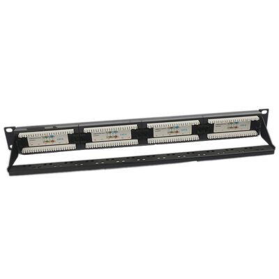 UTP 24 পোর্ট CAT6 প্যাচ প্যানেল 1U কীস্টোন প্যাচ প্যানেল ফাঁকা RJ45