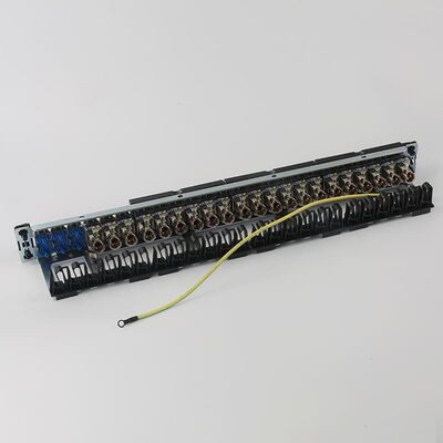 UTP নেটওয়ার্ক প্যাচ প্যানেল ইন্টিগ্রেটেড RJ45 1U 24 পোর্ট প্যাচ প্যানেল