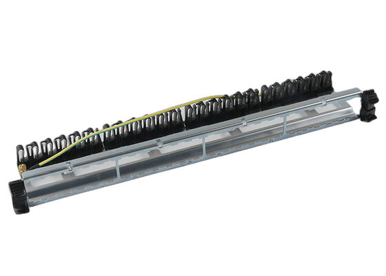 UTP নেটওয়ার্ক প্যাচ প্যানেল ইন্টিগ্রেটেড RJ45 1U 24 পোর্ট প্যাচ প্যানেল